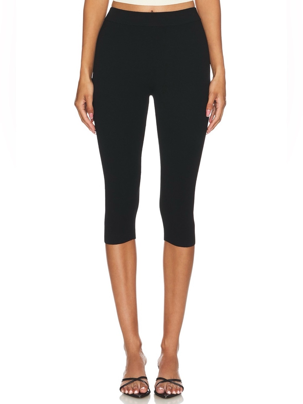 Florien Knit Capri in Black